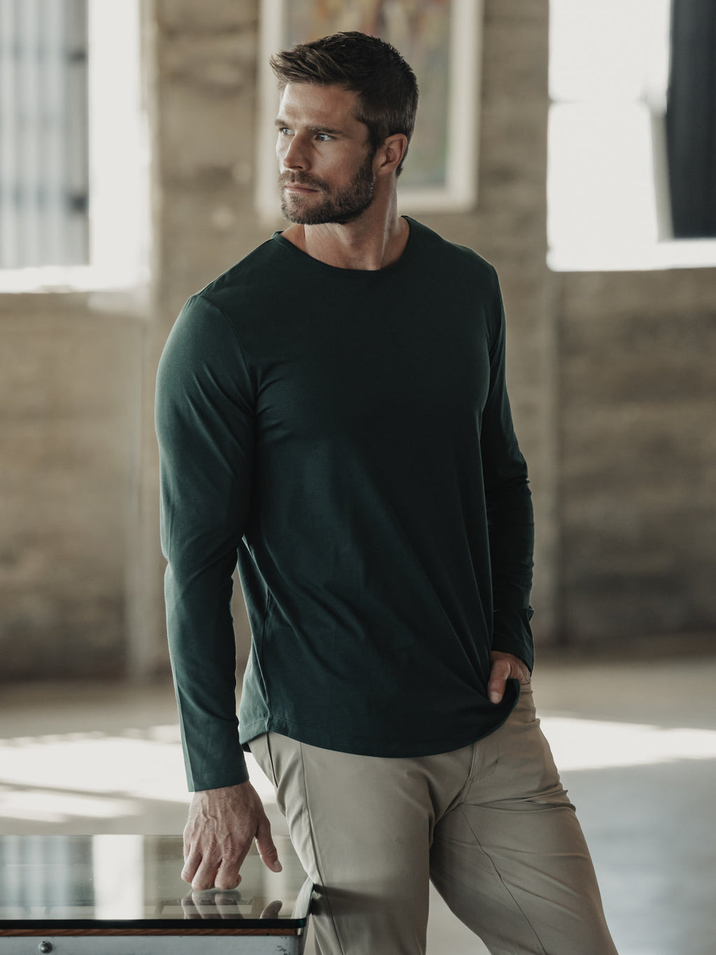 AO Long Sleeve Curve-Hem Tee | Hunter Signature-Fit PYCA Pro®