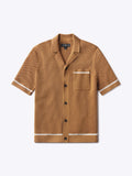 Portofino Crochet Button Up | Toasted Almond Classic-fit