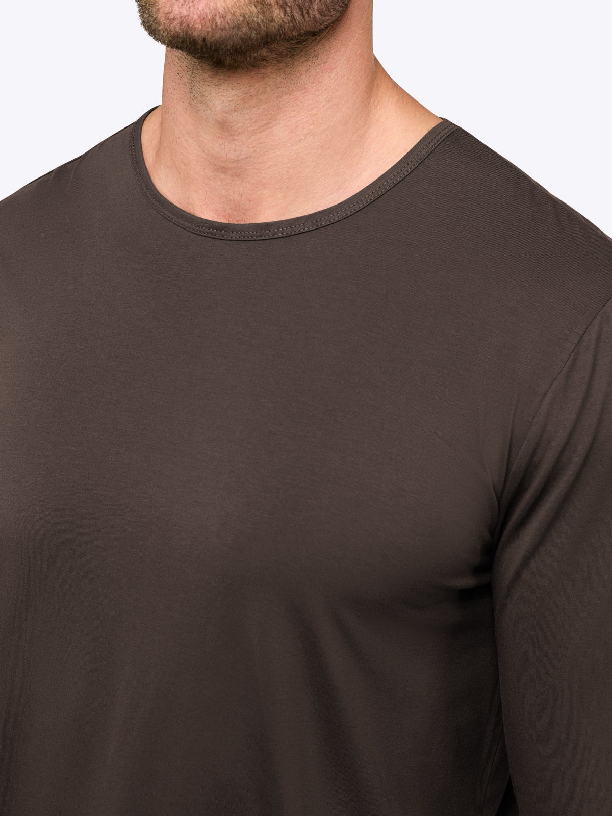 AO Long Sleeve Curve-Hem Tee | Truffle Signature-Fit PYCA Pro®