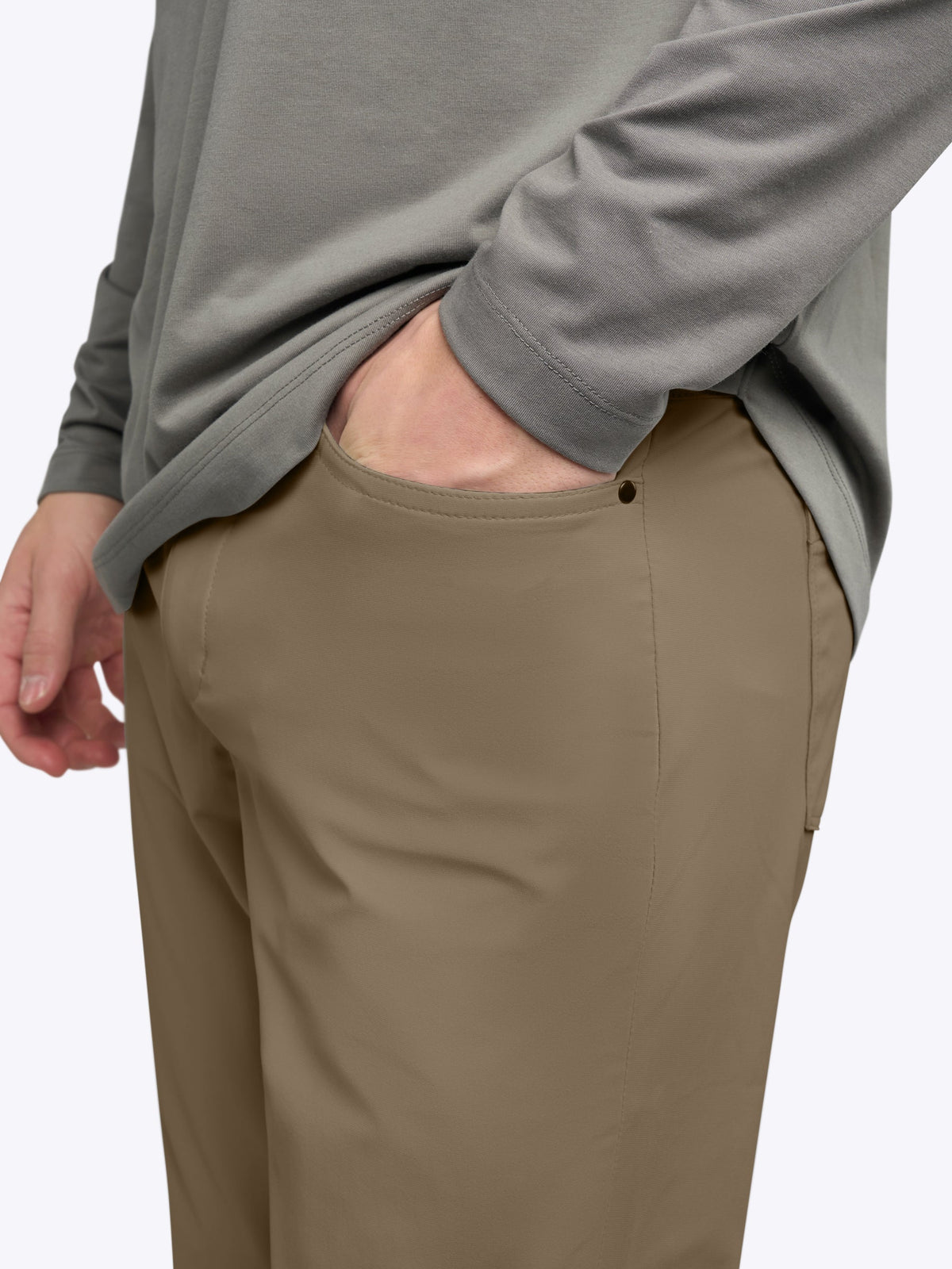 AO 5 Pocket Pant | Sepia Tint Slim-fit Versaknit®