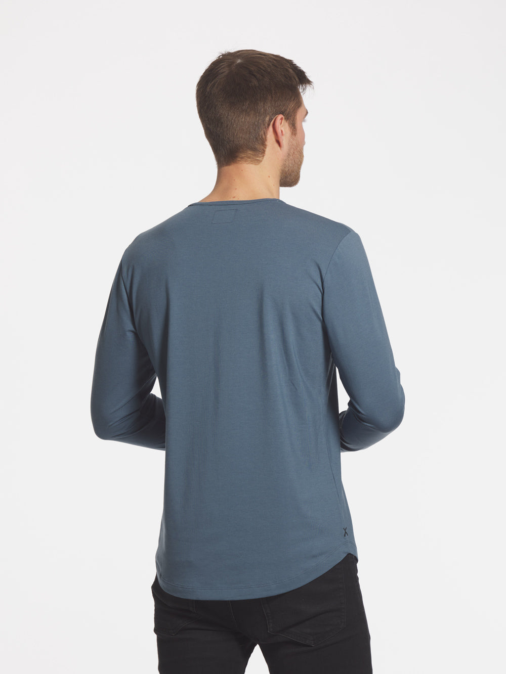 AO Long Sleeve Henley Curve-Hem | Vintage Signature-fit PYCA Pro®