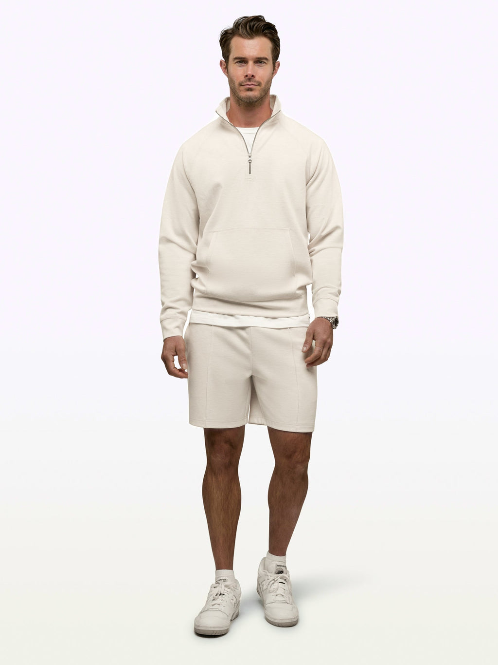 Uptown Pique Pintuck Shorts | Wheat Classic-Fit