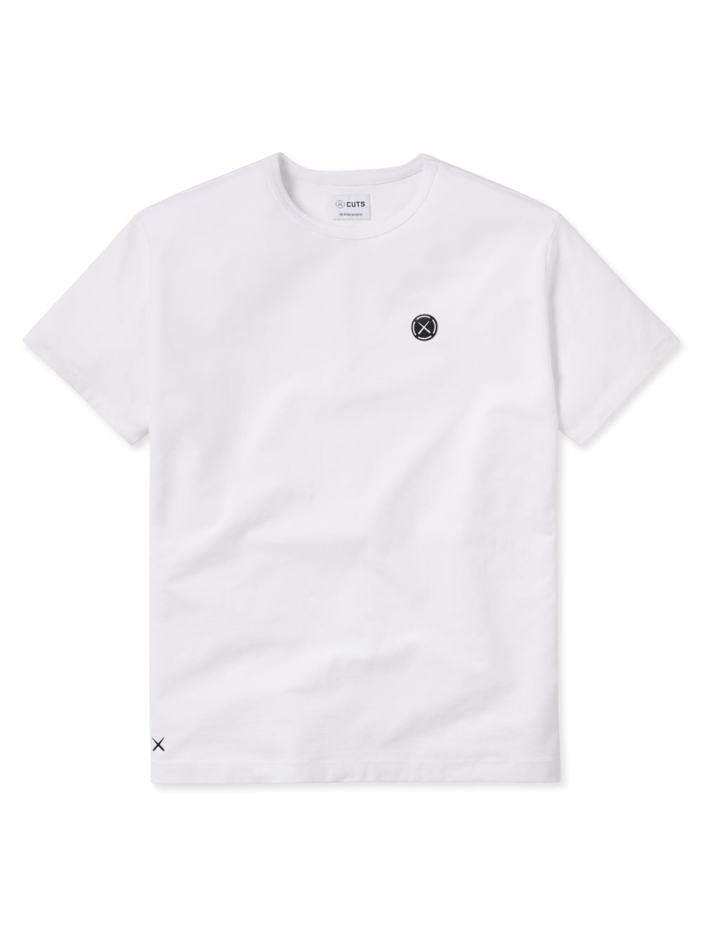Branded Frame Tee | White Relaxed-fit Cotton PYCA
