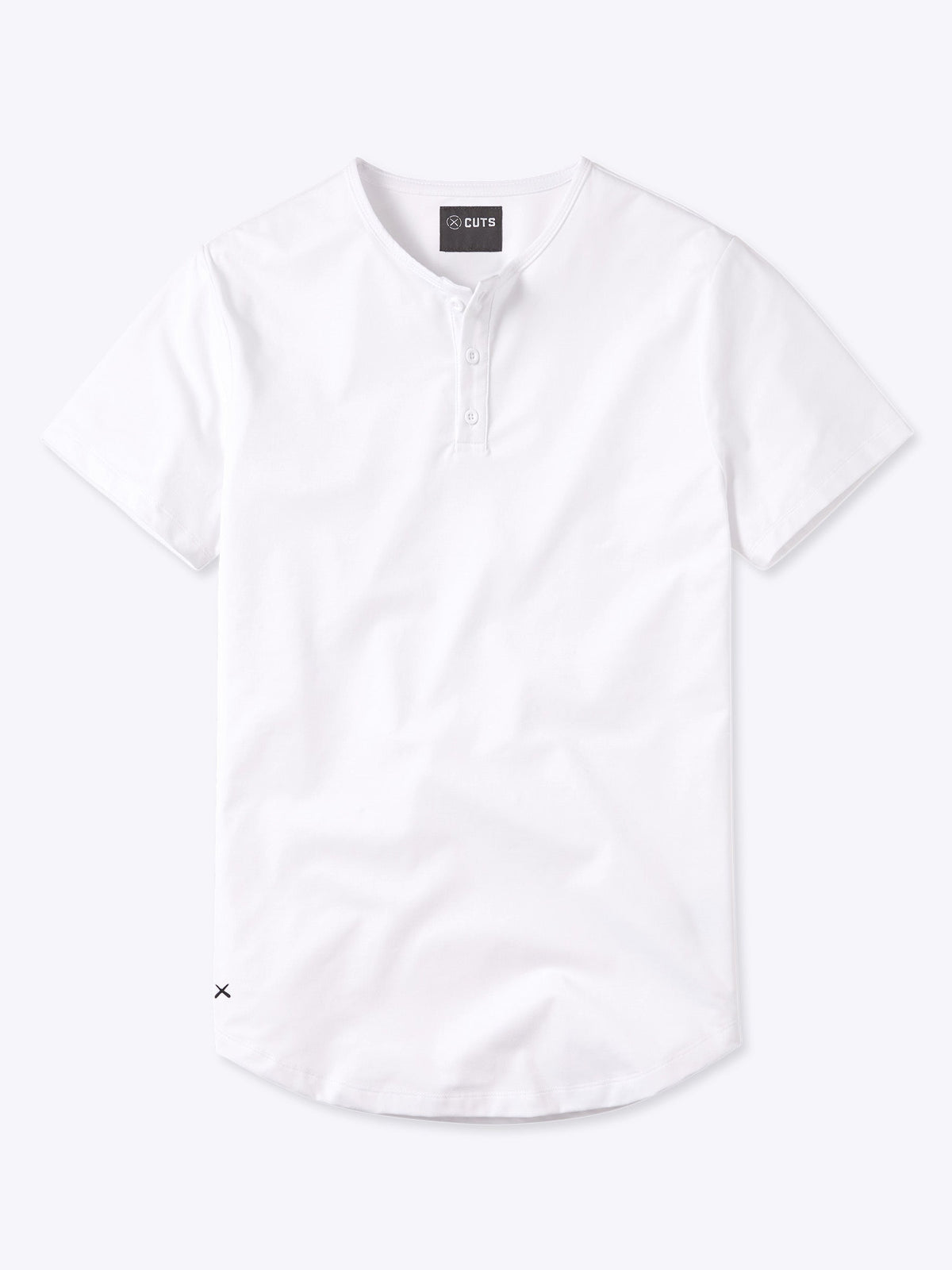 AO Henley Curve-Hem | White Signature-fit PYCA Pro®