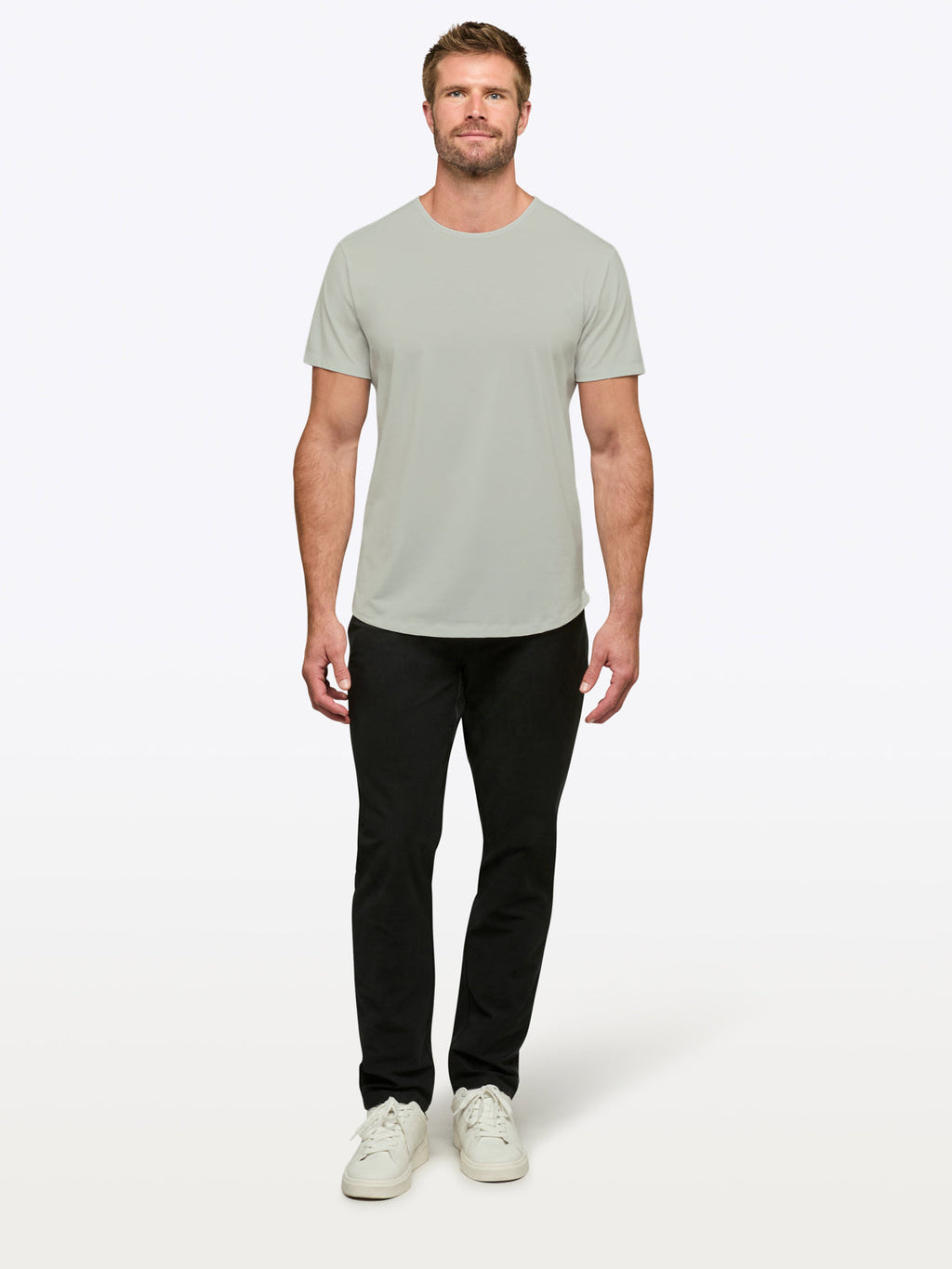 AO Curve-Hem Tee | Morning Dove Signature-Fit PYCA Pro®