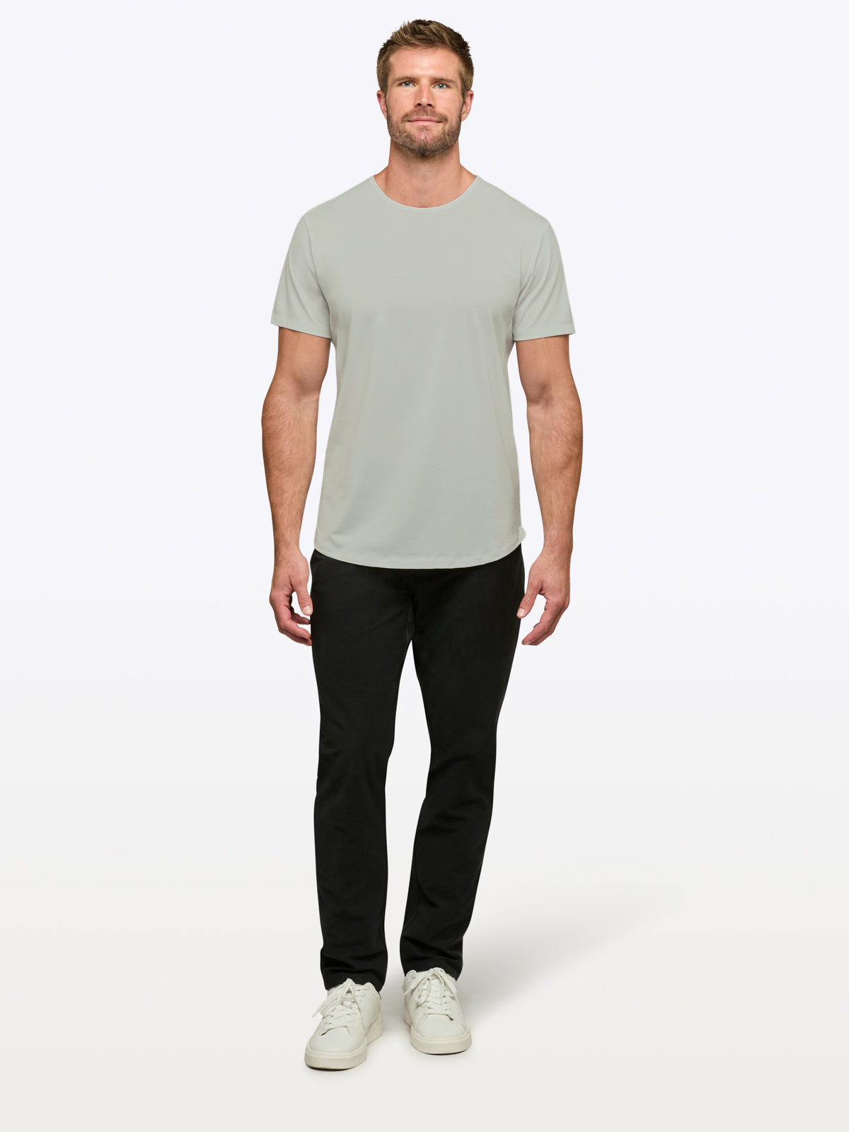AO Curve-Hem Tee | Morning Dove Signature-Fit PYCA Pro®