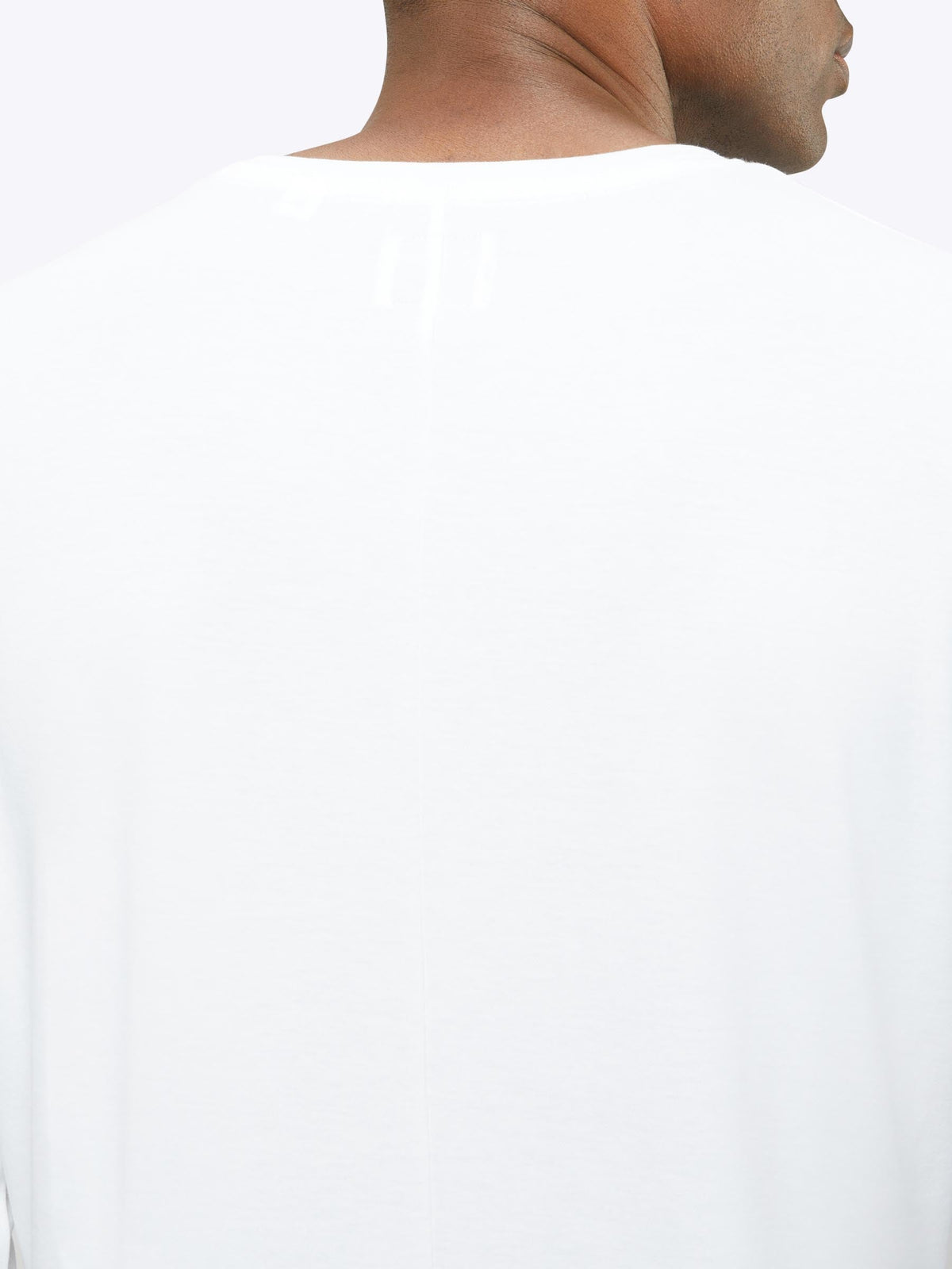Interknit Long Sleeve Pima Cotton Tee | White Signature-Fit