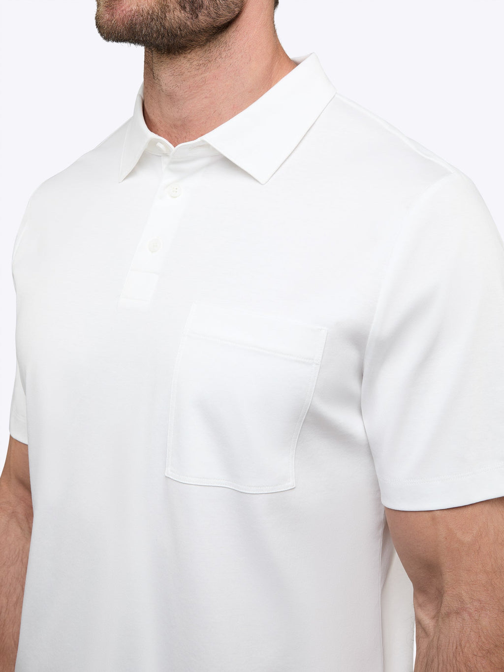 SoHo Interlock Polo | White Classic-Fit
