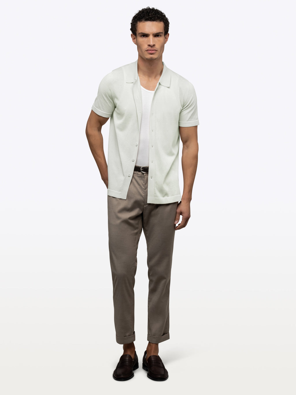 Essential Fitted Rib Tank | White Form-Fitting