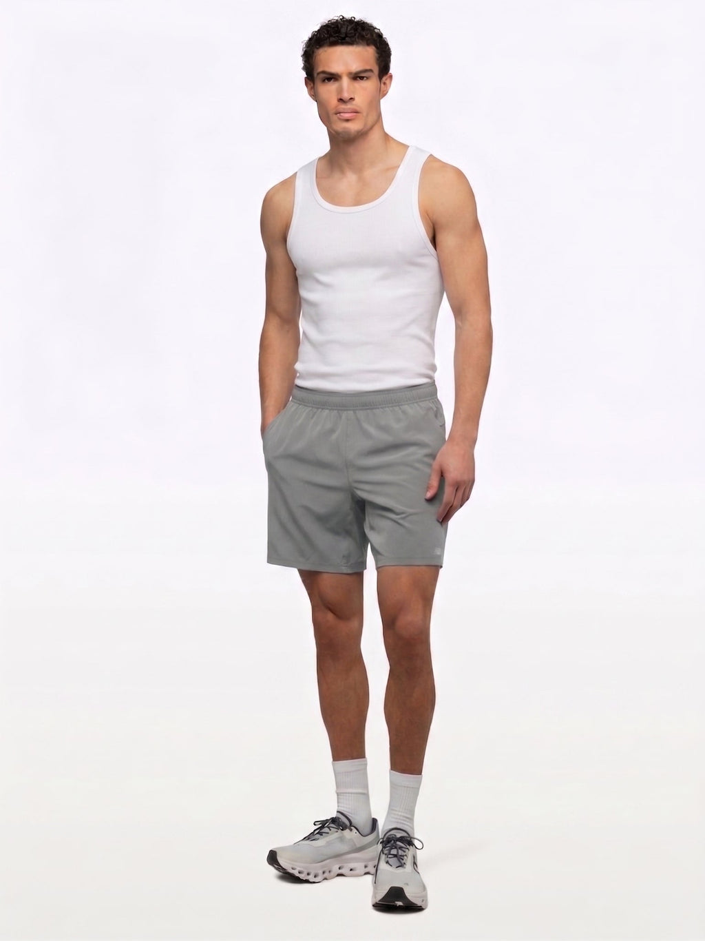 Essential Fitted Rib Tank | White Form-Fitting