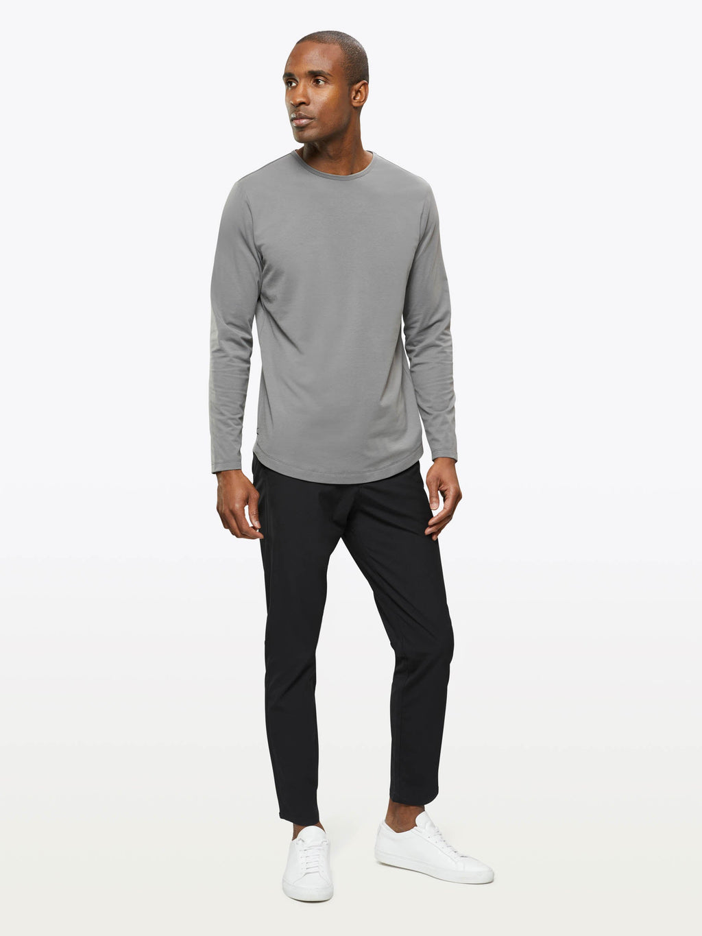 AO Long Sleeve Curve-Hem Tee | Wolf Signature-fit PYCA Pro®