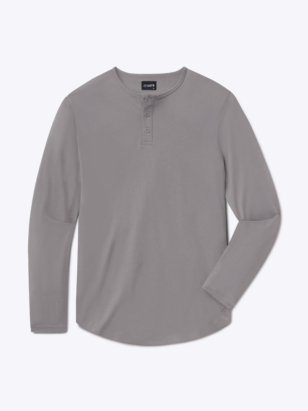 AO Long Sleeve Henley Curve-Hem | Wolf Signature-fit PYCA Pro®