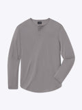 AO Long Sleeve Henley Curve-Hem | Wolf Signature-fit PYCA Pro®