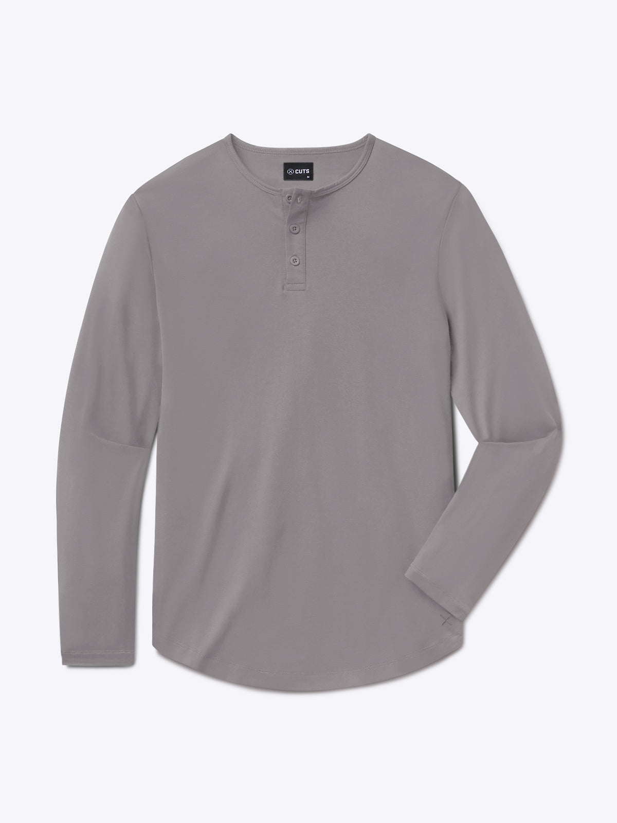 AO Long Sleeve Henley Curve-Hem | Wolf Signature-fit PYCA Pro®