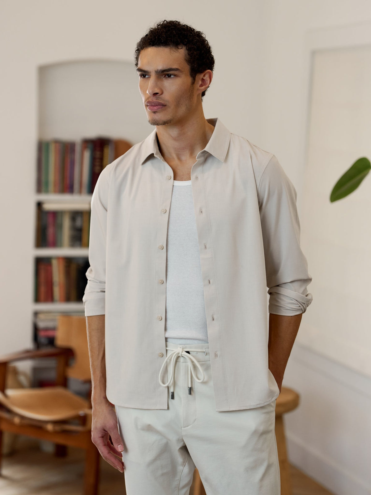 SoHo Long Sleeve Button Up | Sand Dune Signature-fit