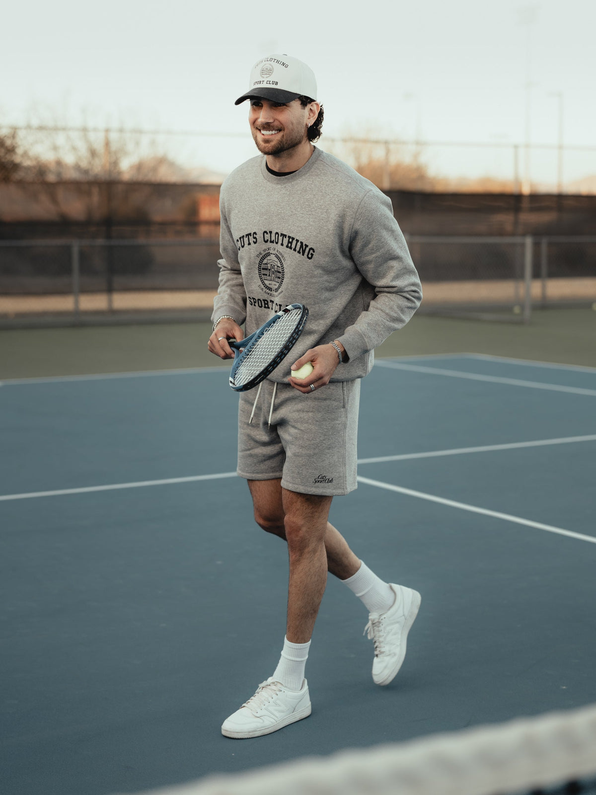 Sport Club Sweatshort | Heather Grey Classic-Fit