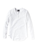 AO Long Sleeve Henley Elongated | White Signature-fit PYCA Pro®